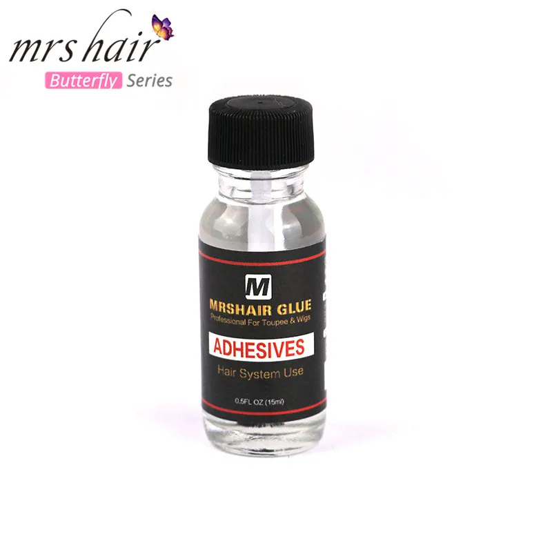 

MRSHAIR 0.5floz Ultra Hold Glue Men Toupee Tape Hair System Adhesives Brush For Lace Wig/Toupee Soft-bond and 1 Bottle Remover