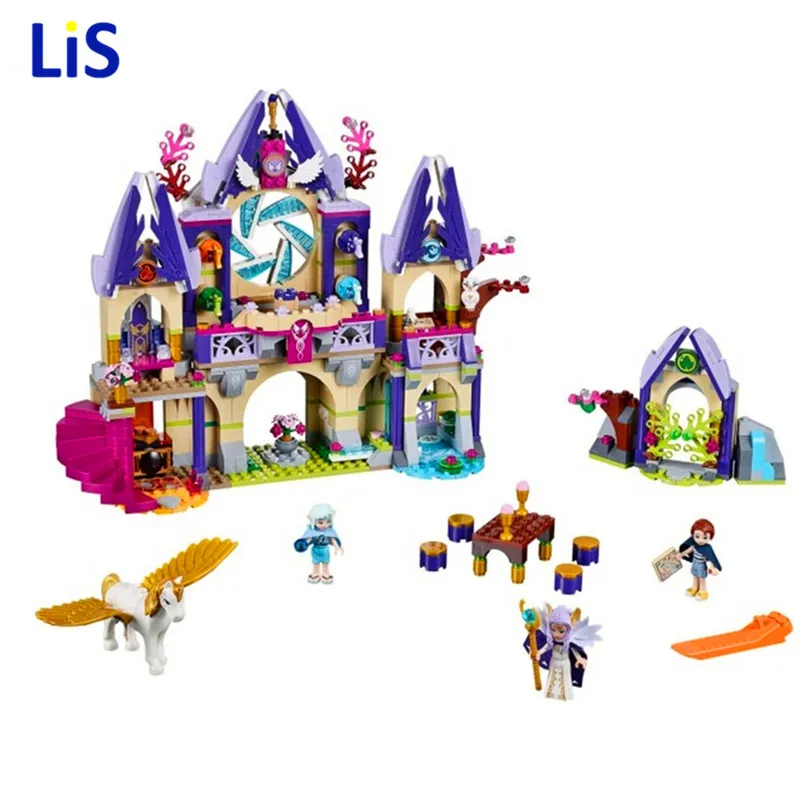 

809pcs BELA 10415 Compatible Legoingly Elves series Skyra's Mysterious Sky Castle Building Kit Bricks Elves