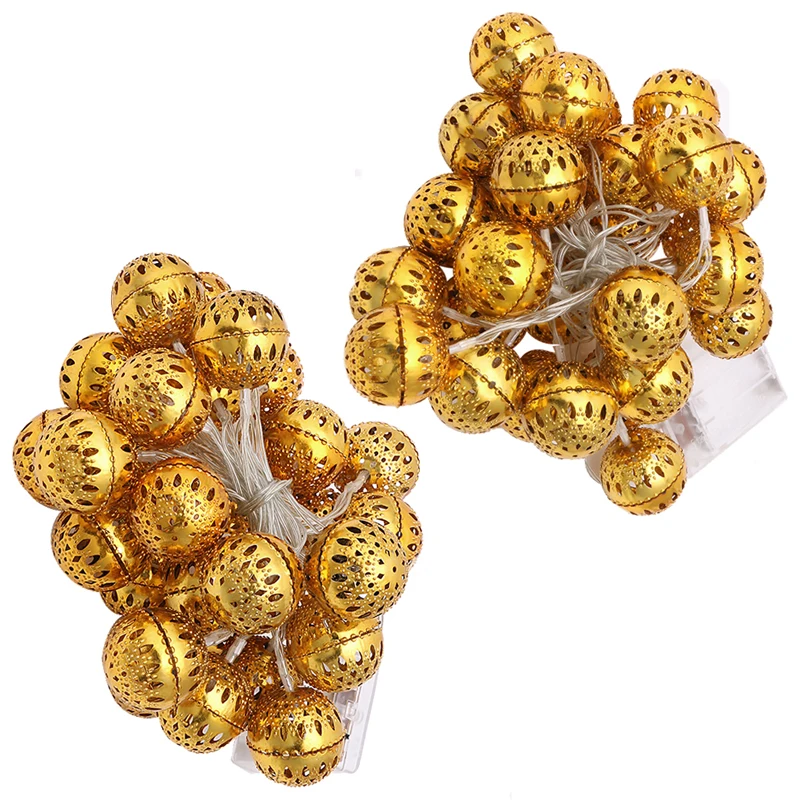 3m 30 LED Rattan Ball String Light Moroccan Orb Lantern Lamp Wedding Party Home-in Lighting ...