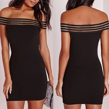 Women’ Fashion Summer Sexy Strapless Off Shoulder Slim Bodycon Mini Dresses smt102