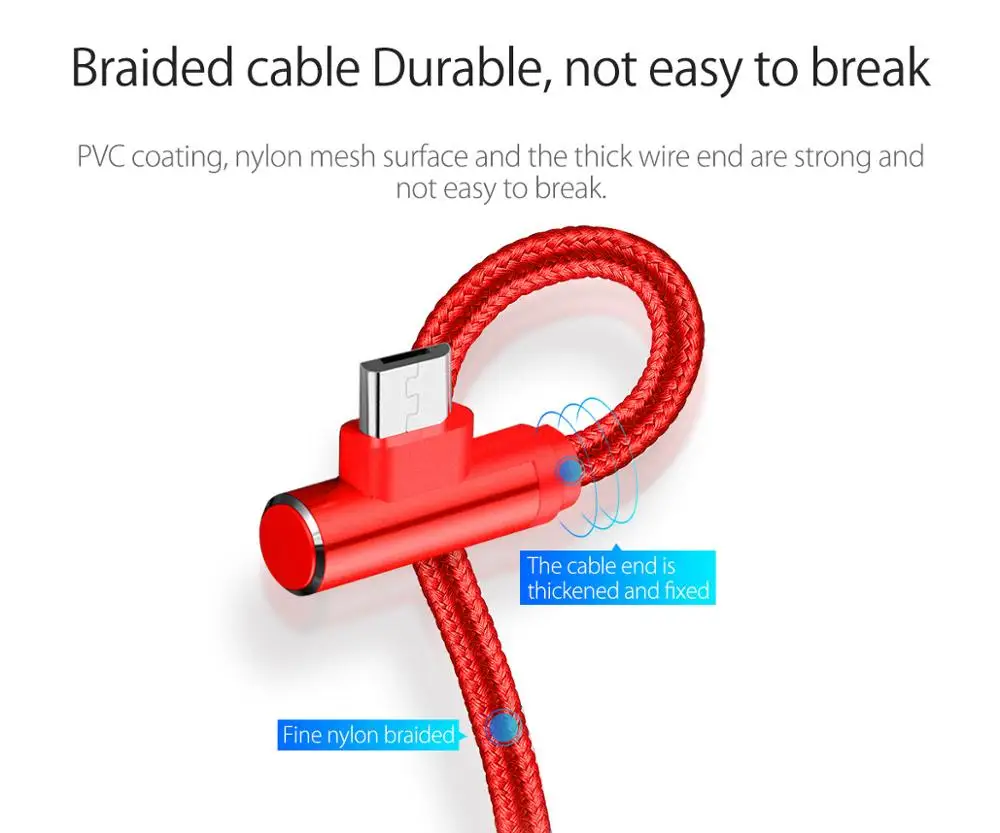  ORICO Nylon Schnelle Lade Daten Kabel 3-in-1 USB zu Beleuchtung Typ-C Micro-USB rechts Kabel für Xi