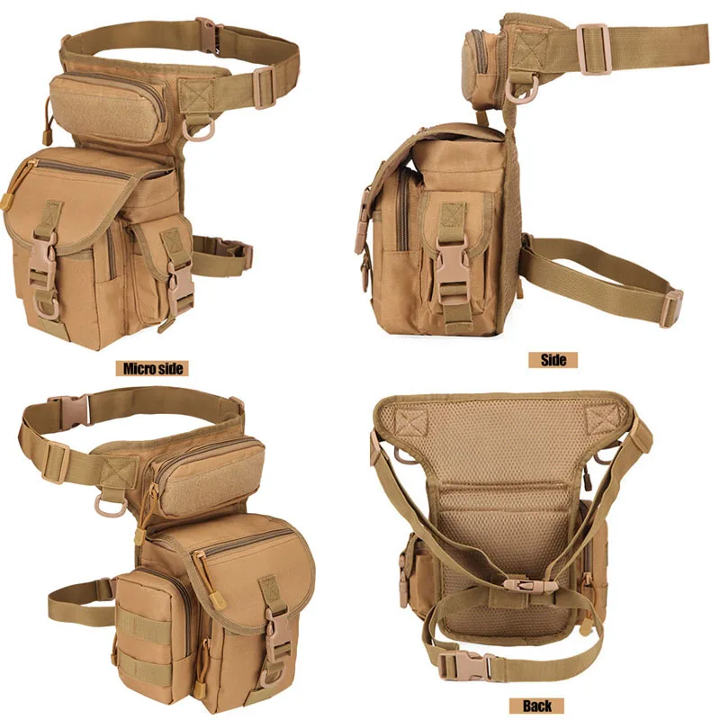  Tactical Waist Bag Drop Leg Bags Tool Fanny Camping Hiking Trekking Military Shoulder Saddle Nylon  - 32900280866