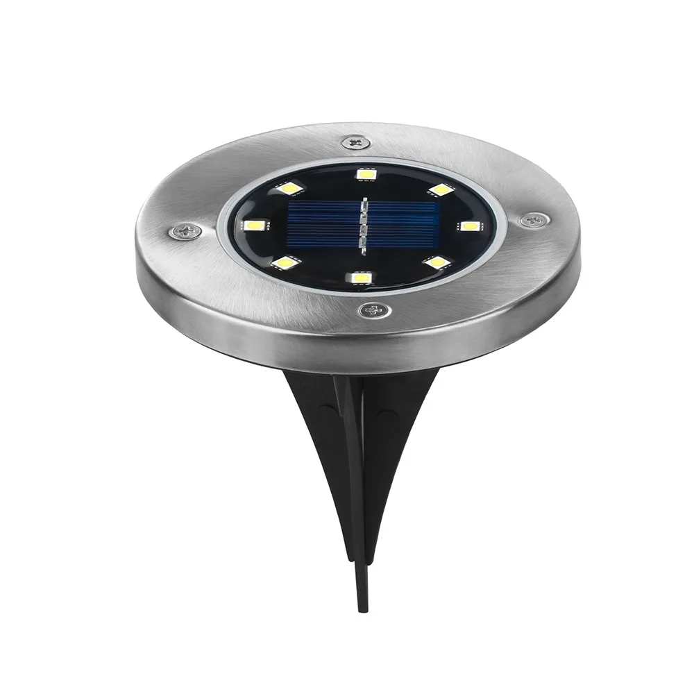 

Free Shipping Solar Path Light 8 LED Solar Power Buried Light Ground Lamp Outdoor Pathway Garden Decking Underground Lamp