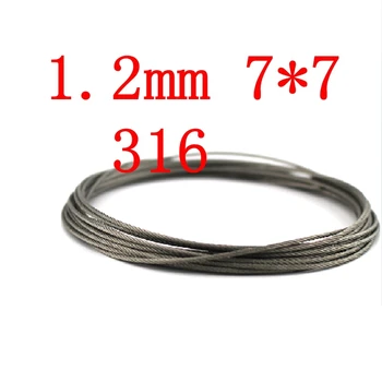 

1.2mm 7*7 Authentic Marine Seaworthy Grade 316 316L 7x7 Stainless Steel Cable Wire Rope T316 Grade SS