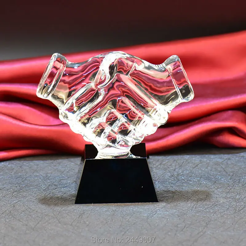 Crystal Decoration Business Supplies Gifts Office Handshake Partnership Ornaments Home Accessories Trophy Crystal Decoration Business Supplies Gifts Office Handshake Partnership Ornaments Home Accessories Trophy