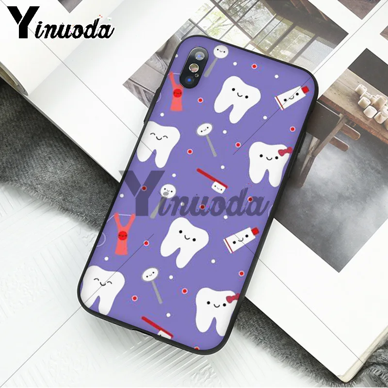 Cartoon Tooth Nurse Doctor Dentist Stethoscope Tooth Injections