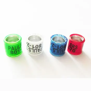 

free shipping 8mm free color Aluminium with Plastic Pigeon Ring with crown on the bottom