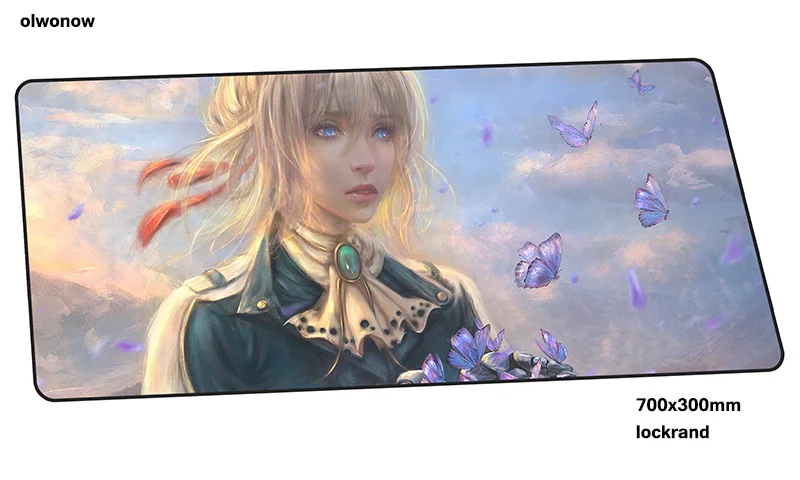 Violet evergarden коврик для мыши, большой компьютерный геймер Коврик для мыши 70x30 см, высокое качество, коврик для мыши, эргономичный гаджет, коврики для Кабинета - Цвет: design 1