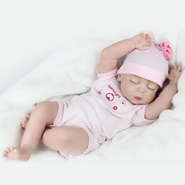 

22 inch reborn baby girl doll Silicone Reborn Baby Dolls Lifelike Newborn Gift Juguetes Babies Toys reborn babies vinyl