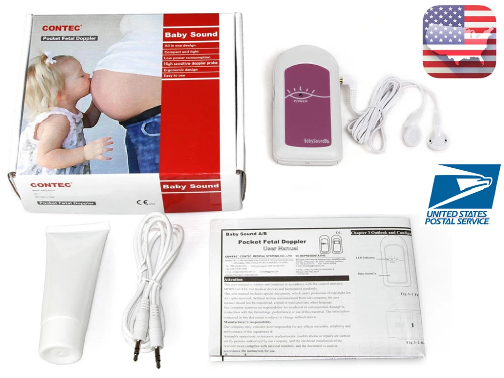 Cotec Babysound A دوبلر الجنين قبل الولادة جهاز مراقبة معدل ضربات القلب للأطفال جل مجاني Heart Beat Monitor Doppler Fetalgel Gel Aliexpress