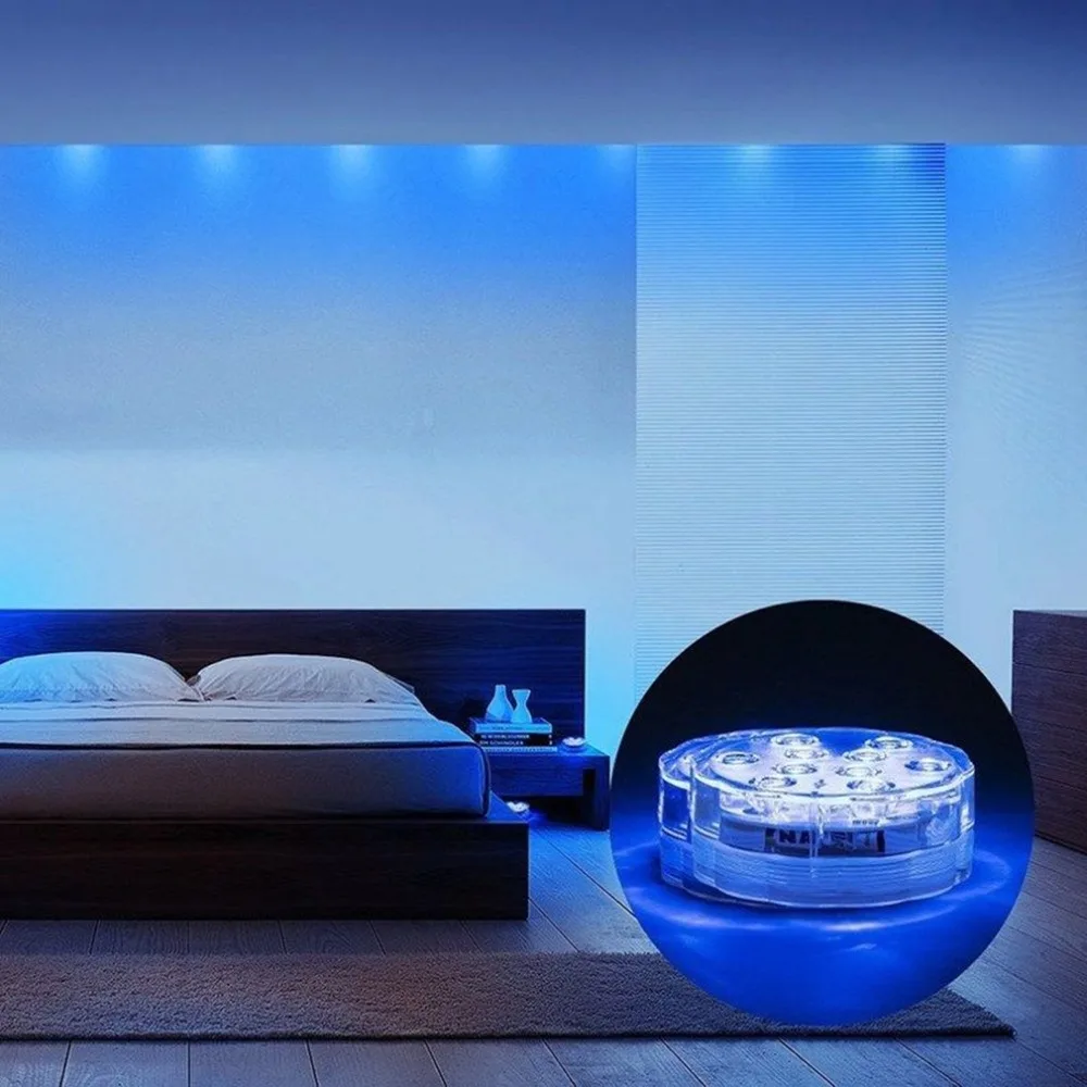 Лампа для бассейна с пультом дистанционного управления RGB ip68 piscine погружной светильник прочный светодиодный светильник портативный подводный ночник