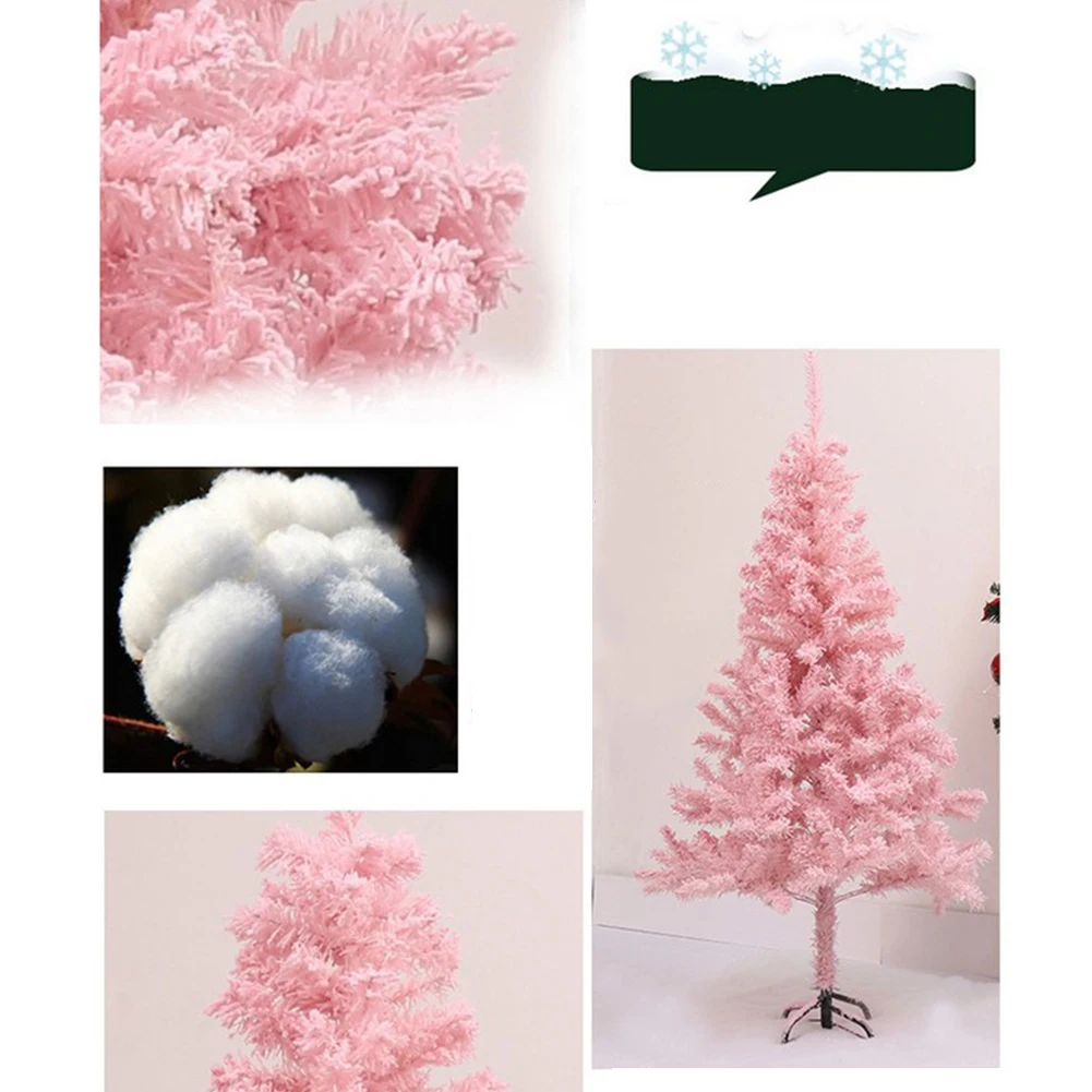 Искусственные украшения для рождественской елки для дома, Счастливого Нового года, красивые рождественские вечерние украшения, DIY светодиодный цветной колокольчик, розовая Рождественская елка