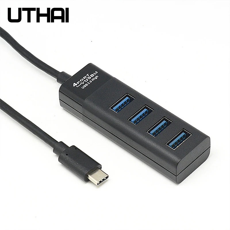 UTHAI J01 USB 3,0/type C адаптер интерфейса до 4 USB3.0 для Macbook Pro адаптер для huawei P20 аксессуары для компьютера жесткого диска