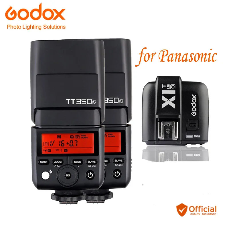 2 шт. Godox Мини Вспышка TT350O Камера флэш-памяти 2,4G ttl HSS+ передатчик для цифрового фотоаппарата Panasonic DMC-CX85 DMC-G7 DMC-GF1 DMC-LX100 DMC-G85