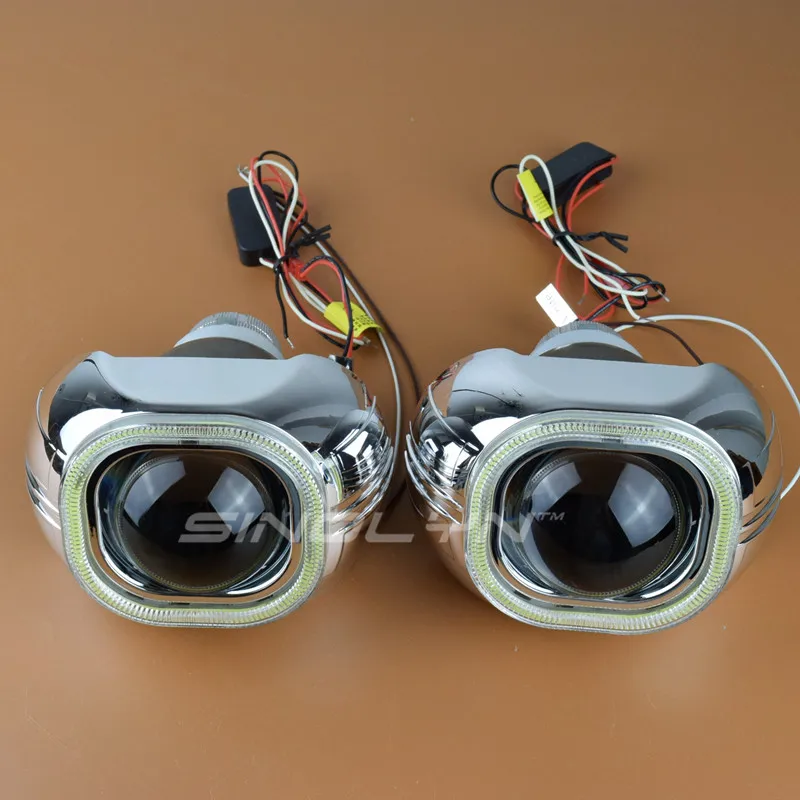 Lente do Projetor Lentes dos Faróis Acessórios do Carro Sinolyn Koito Bixenon Completo h4 3.0 Praça Anjo Diabo Olhos Luzes Retrofit q5 Kit 15 Kit Completo H4 Lentes Dos Faróis 3.0