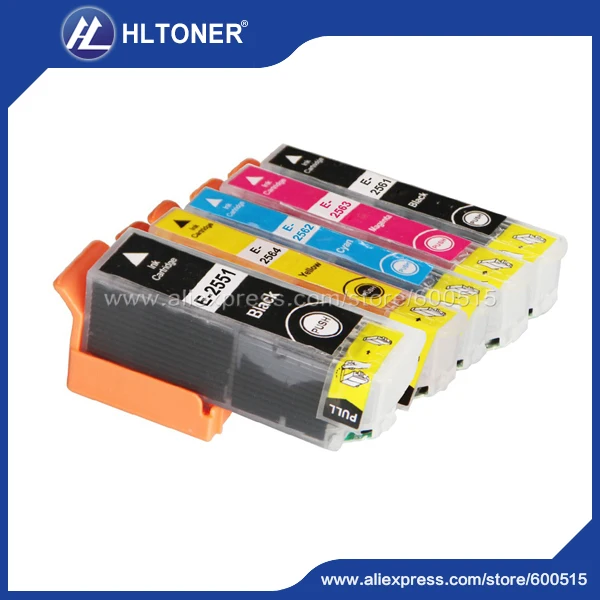 

5pcs Compatible ink cartridge T2551 T2561 T2562 T2563 T2564 for EPSON Expression Premium XP-601 XP-621 XP-701 XP-721 XP-801 821