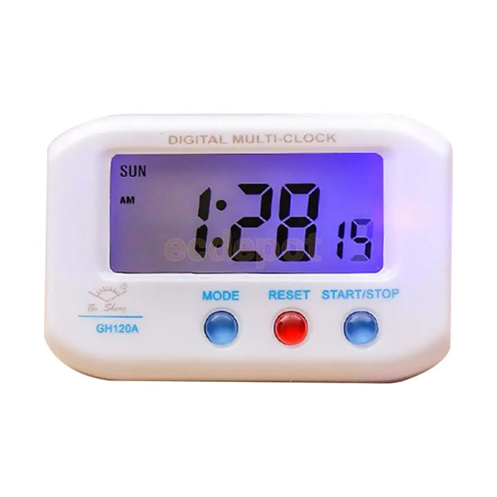 Mini Digital Car Auto Vehical Interior Dashboard Clock Battery Powered Travel Size Clock