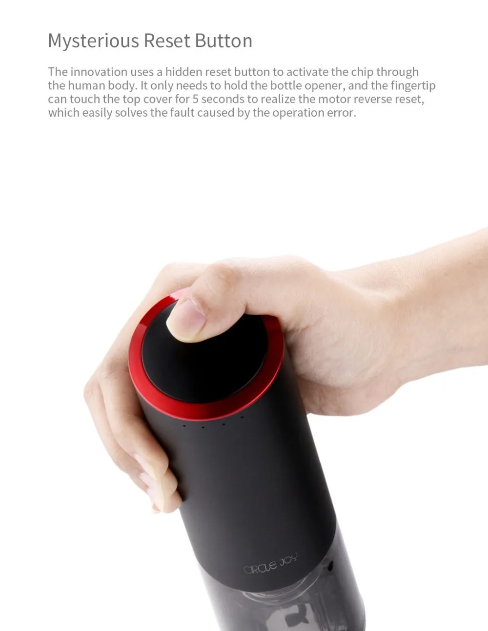 Xiaomi Circle Joy Electric Wine Opener Electric Automatic Bottle Opener USB Charging Bottle Opener Kitchen Opening Tool 2Colors (2)