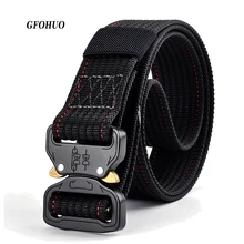 

3.7cm Width New Luxury Design Men Army Tactical Nylon Belts Breathe Freely Outdoor sport Canvas Belt Combat Strap Waistband