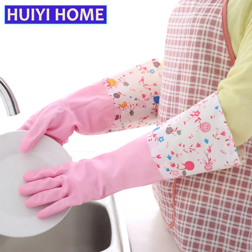 Waterproof Long Gloves Durable PVC Gloves Kitchen Dishwashing Laundry