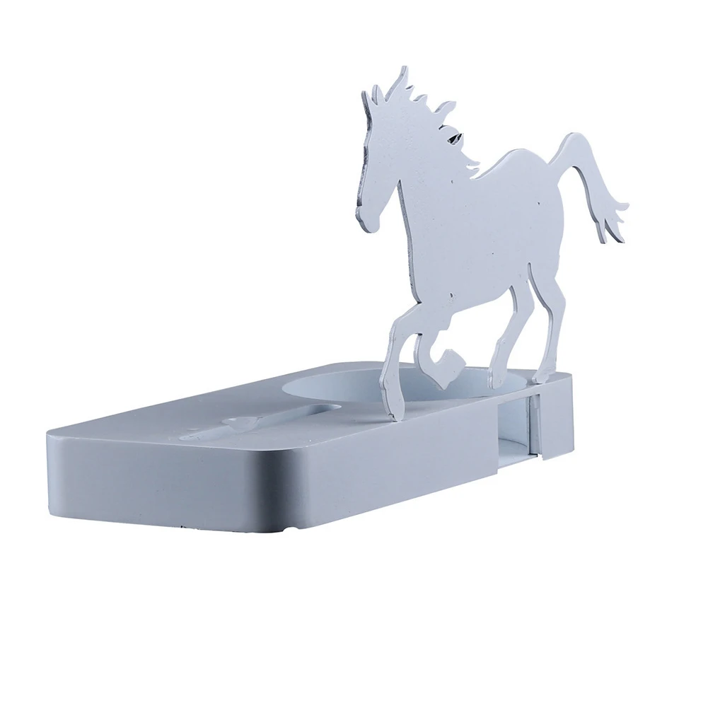 

Storage Speaker Stand Bracket Phone Holder Horse Shape Metal Multifunctional Desk Gift Accessories 2 In 1 Decor For Echo Dot 2