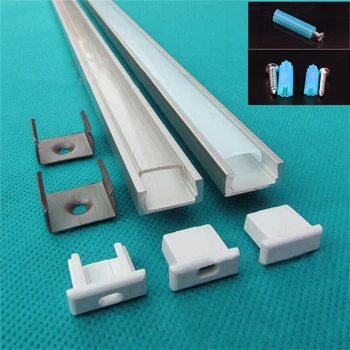 

2-30pcs/lot 20inch 0.5m led strip profile for 3528/5050/5630 tape,led profile with cover for 12mm hard strip AP-1607
