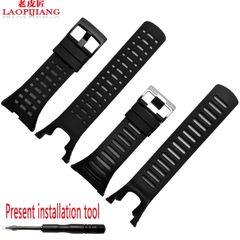

High quality Fit SUUNTO AMBIT series Tuoye Sunto song Billiton 1/2/3 generation waterproof rubber watchband strap with Tools