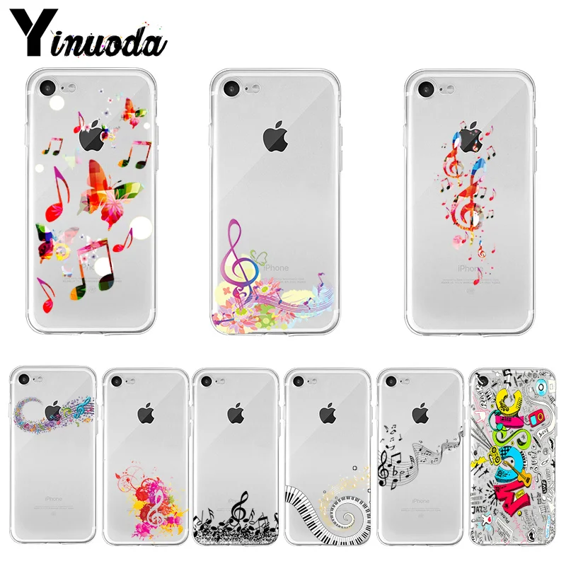 Лидер продаж 2018 Модный чехол Yinuoda с музыкальным символом для Apple iPhone 8 7 6 6S Plus X XS max 5