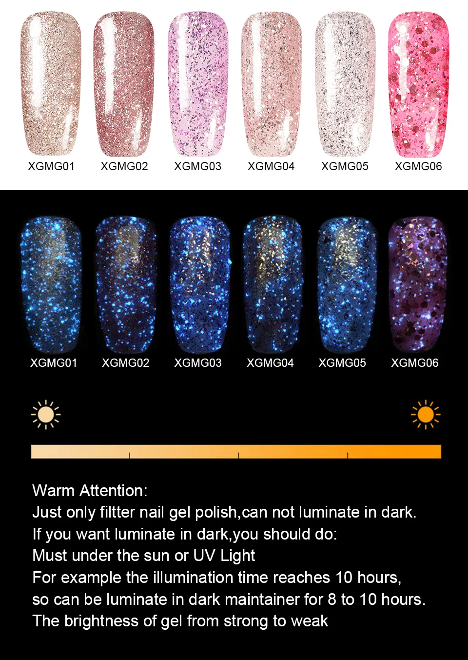 BUKAKI 1 шт. флуоресцентный розовый золотой лак для ногтей советы для дизайна ногтей УФ Гель-лак для ногтей светится в темноте ночной гель французская лампа для геля для ногтей