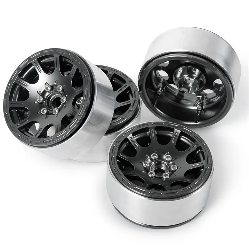Алюминиевый сплав Beadlock 2 &quotступица обода колеса для 1/10 RC Crawler Axial SCX10 Wraith 90018