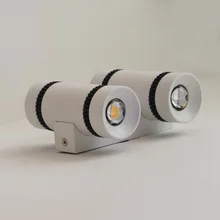 8 шт./лот открытый светодиодный алюминиевый светильник AC85-260V COB светодиодный настенный светильник прохода настенный светильник светодиодный минималистичный двойной настенный светильник 2*5 Вт