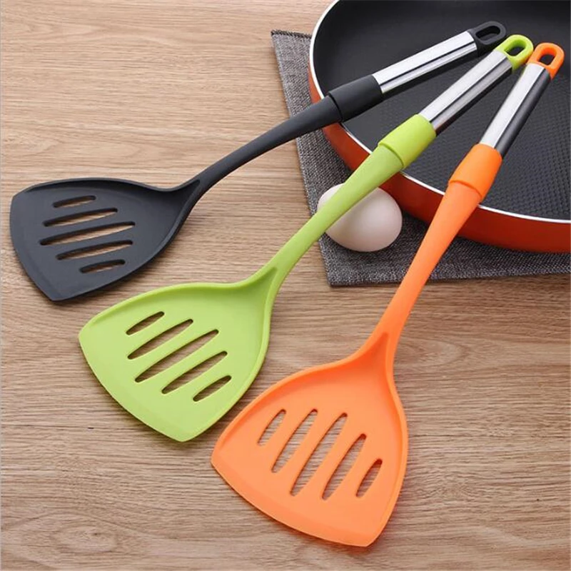 

1Pc Kitchen Utensils Nonstick Cooking Spatula Nylon Heat-Resistant Slotted Spoon Scoop Turner Cooking Tools utensilios de cocina