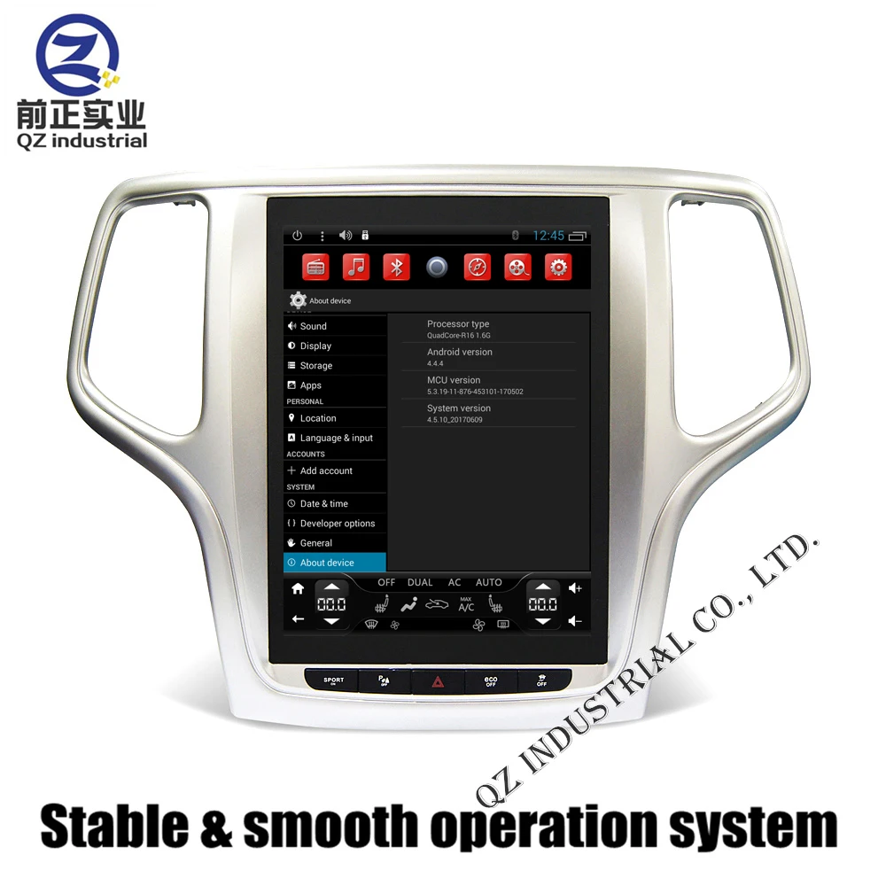 Perfect 10.4" Upright Huge Screen Android 4.4 T3 2G 32G for Jeep grand Cherokee 2015-2017 Car DVD Player with 3G 4G WIFI GPS Map Radio 7