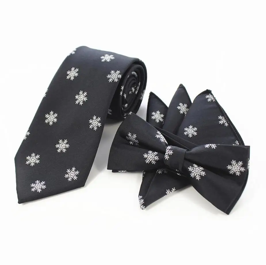 Ricnais, дизайн, Рождественский галстук, набор для мужчин, модный качественный Шелковый галстук, галстук-бабочка, жаккардовый тканый галстук 8 см, вечерние галстуки - Цвет: 05