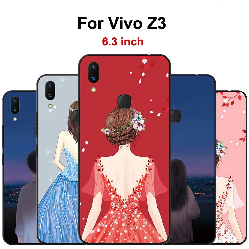 Крышка для Vivo Z3 Капа крышка красивая девушка противоударный мягкий ТПУ задняя крышка 6,3 ''для естественных Z 3 чехол для телефона VivoZ3 Coque shell
