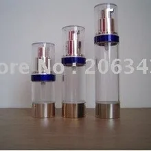 50 мл безвоздушная пластиковая бутылка с безвоздушным насосом может использоваться для косметического контейнера