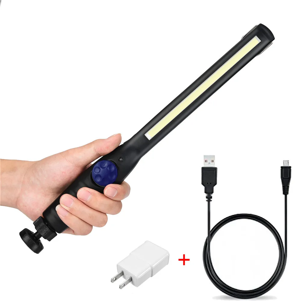 Новое поступление механический рабочий магазин Тонкий COB USB светодиодный механический перезаряжаемый рабочий светильник Магнитный поворотный светильник-вспышка лампа