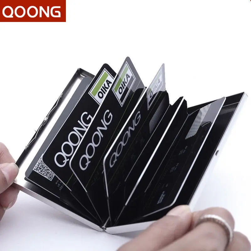 Stainless Steel RFID Blocking Credit Card Holder Wallet ID Card Case Protect Your Bank Debit, ID Cards Metal Travel Card Wallet