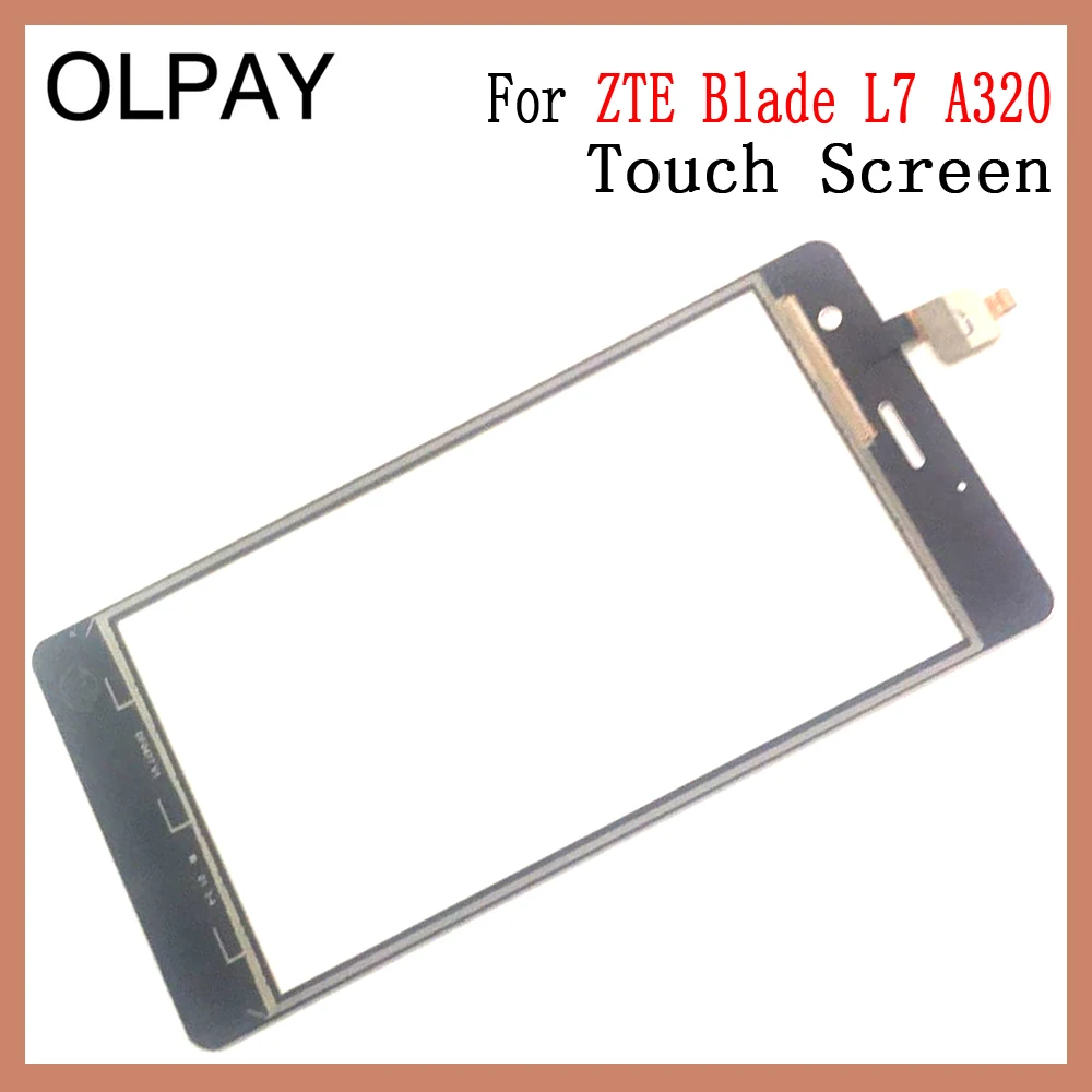 OLPAY 5,0 дюймов, новинка, сенсорный экран, дигитайзер для zte Blade L7 A320, сенсорная панель, сенсорный экран, объектив, переднее стекло, датчик