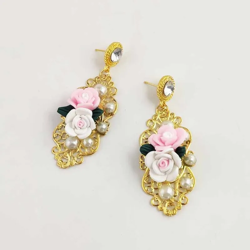 

joker exaggerated LanZhi sea South Korea royal bride earrings personality eardrop accessories accessories wholesale