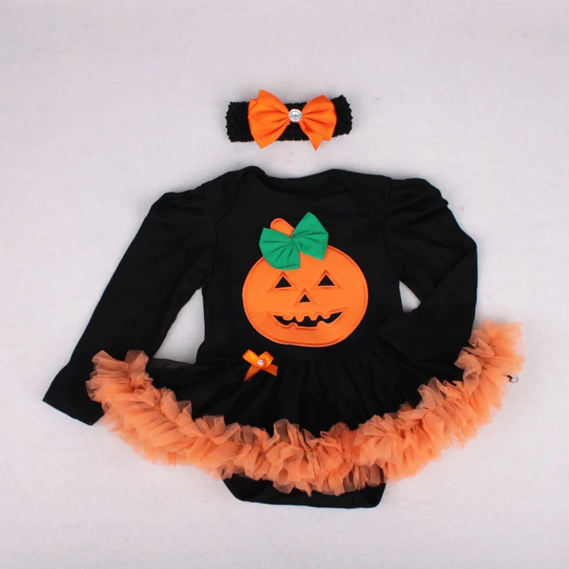 Summer Newborn Baby Jumpsuit My first Halloween Skull Printed Infant Short Sleeve Cotton Clothes Fashion Halloween Costumes