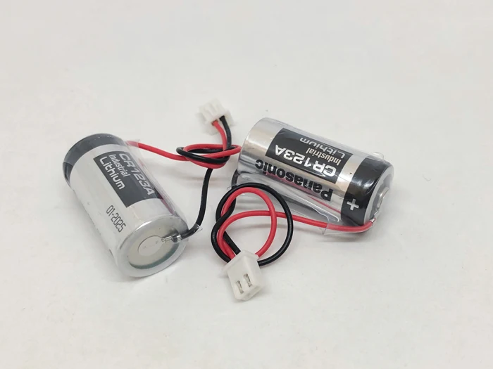 

2pcs/lot New Original Panasonic 3V CR123A CR17345 DL123A Battery with plug special water meter, electricity meter and gas meter