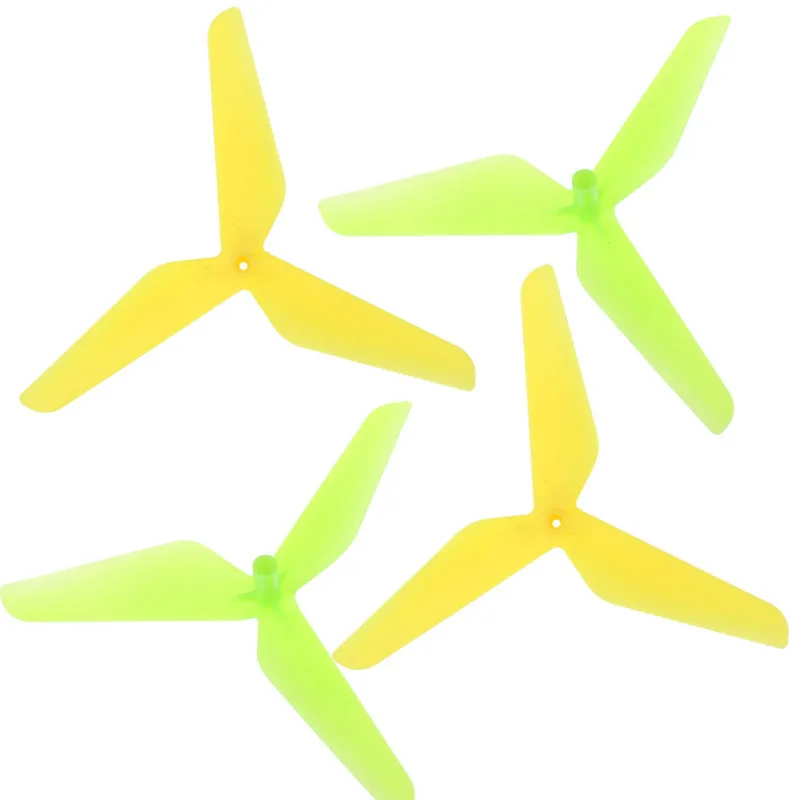 Excellent New 4PC 3 Blade Propeller for Syma X5C JJRC H5C Yellow Green RC Aparts