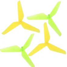 Excellent New 4PC 3 Blade Propeller for Syma X5C JJRC H5C Yellow Green RC Aparts