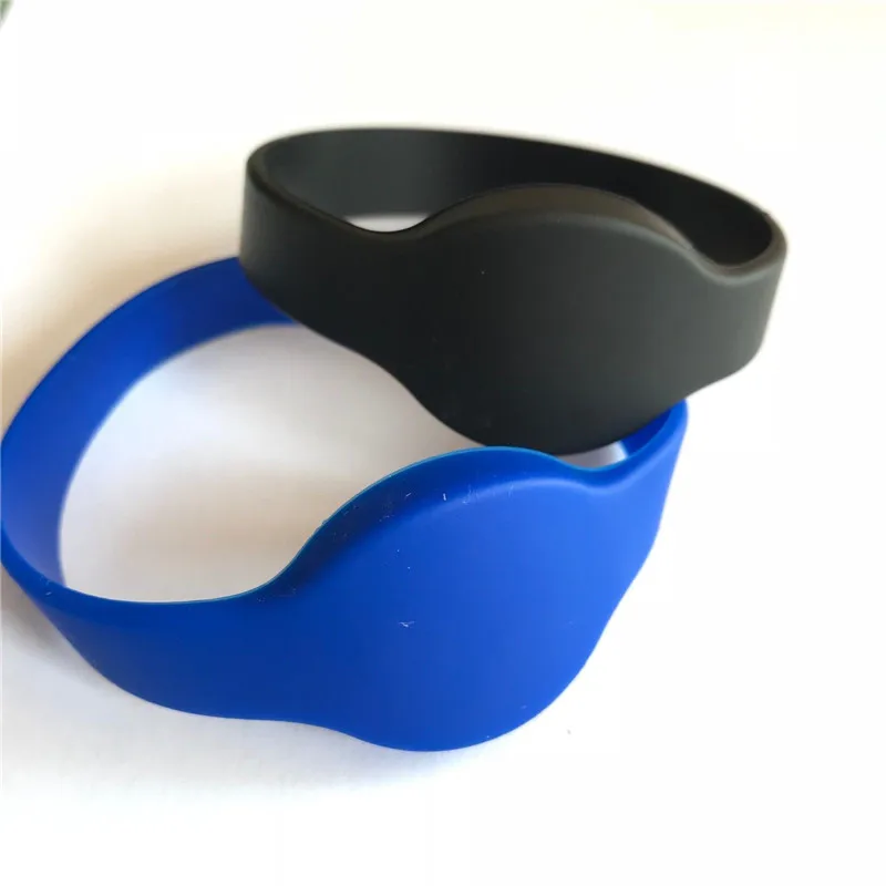 

10PCS 13.56Mhz FM11RF08 MF1 S50 Tags Bracelet Wristband RFID IC Wrist Band Black Blue 65mm size