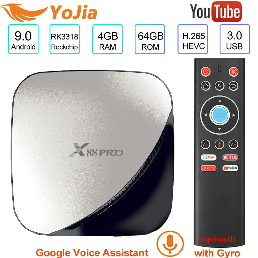 Yojia X88 برو الروبوت 9.0 التلفزيون مربع 4 GB RAM 64 GB ROM RK3318 4 النواة 5G المزدوج واي فاي 4 K HDR تعيين كبار مربع جوجل تلعب يوتيوب مشغل الوسائط Yojia X88 برو الروبوت 9.0 التلفزيون مربع 4 GB RAM 64 GB ROM RK3318 4 النواة 5G المزدوج واي فاي 4 K HDR تعيين كبار مربع جوجل تلعب يوتيوب مشغل الوسائط