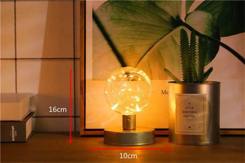 Luminária de Mesa Retrô de Metal Modeladora de Cabeceira Lâmpada para Casa Mesa de Arte Fio de Cobre Criativa Amor Bola Diamante Decoração Iluminação 7 Cheap Luminárias de mesa