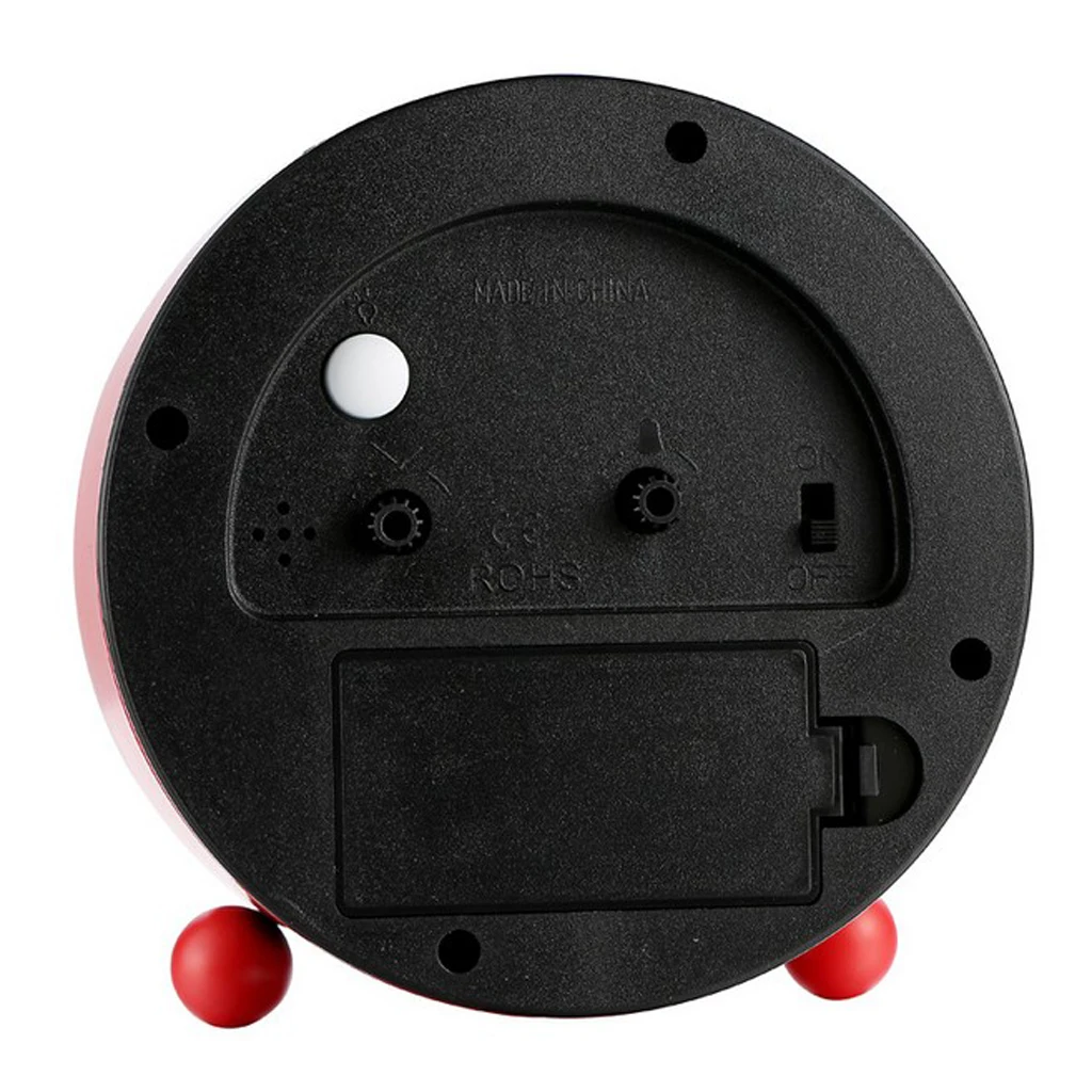 4inch Silent Non Ticking Quartz Battery Operated Round Bedsides Alarm Clock with Night Light for Kids Bedroom Student Dorm