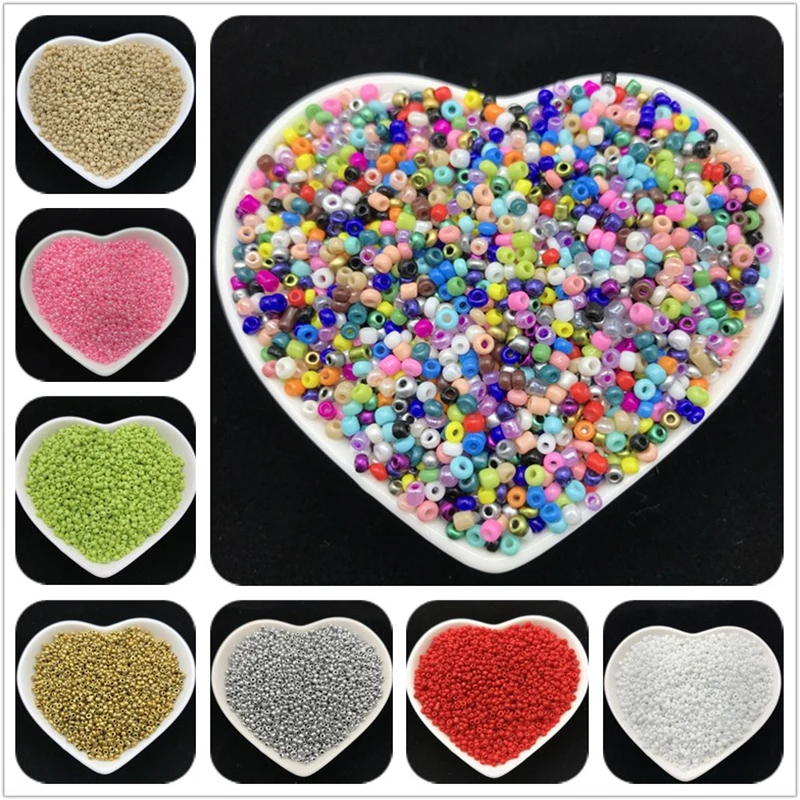 Beads cheap 4/6/8/10mm Double Colors Glass Beads Round Loose Spaced Beads For Jewelry Making DIY Charms Jewelry Beads YBP313 beaded necklace