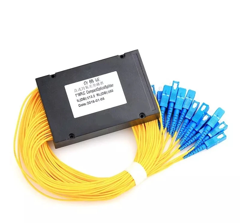 Разветвитель PLC 1*16 5 шт. ABS коробка SC FC UPC APC 1mtr 2 0 мм 3 желтого цвета фоторазъем 1x16 FTTH